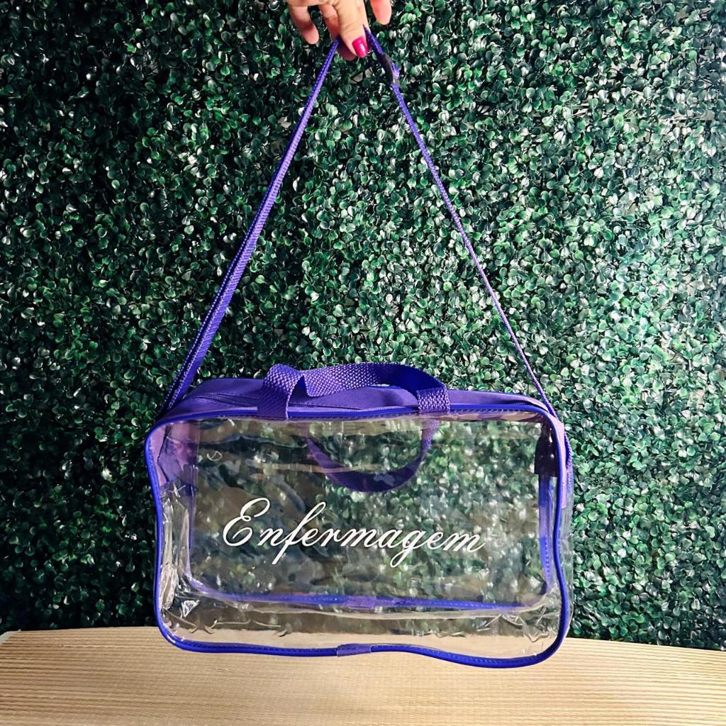 Bolsa Transparente Personalizada Enfermagem em Oferta na Shopee