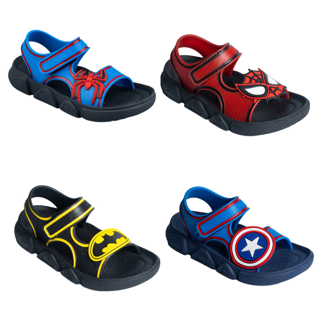 Sandalia Infantil Menino Papete Herois Moda Confortavel Personagens