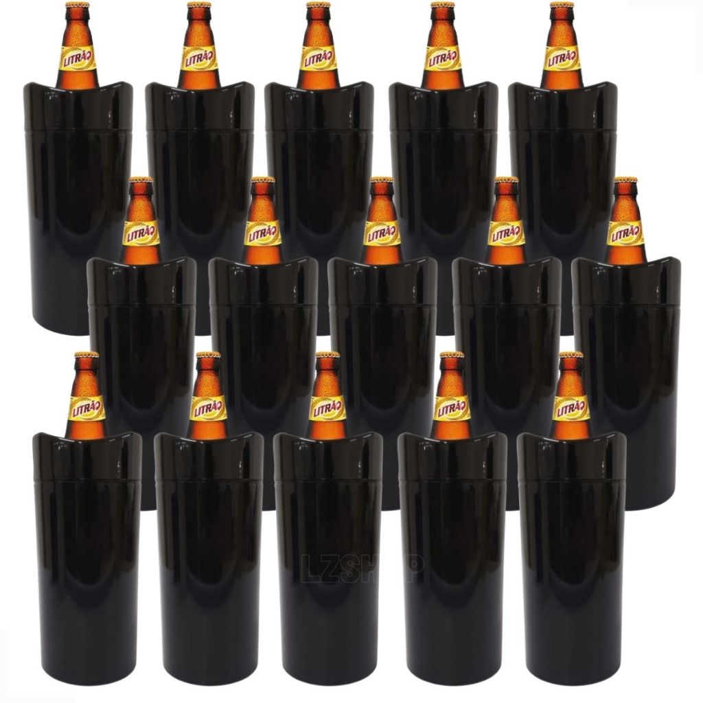 Porta Garrafa Termico 600ml Litrão Camisinha Cerveja suporte isopor 1L ou 600ml kit com 24 Unidades