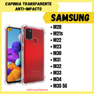 Capinha Transparente Anti Impacto Para Samsung M20 / M21s / M22 / M23 / M30 / M31 / M32 / M33 / M34 / M35 5G / (CF09). em Oferta na Shopee