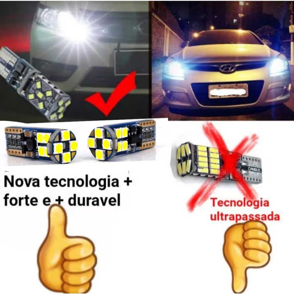 Led pingo t10 , farolete , vigia, pinguinho , lanterna do farol t10 w5w
