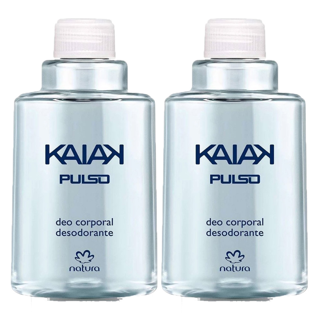 Refil Natura Masculino Deo Corporal Kaiak Pulso 100ml Kit com 2 Unidades