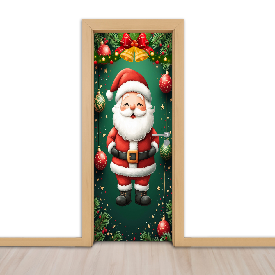 Adesivo Decorativo Para Portas Revestimento Papel de Parede NATAL Boas Festas Fim de Ano Feliz Natal - NATAL 26 - 2025