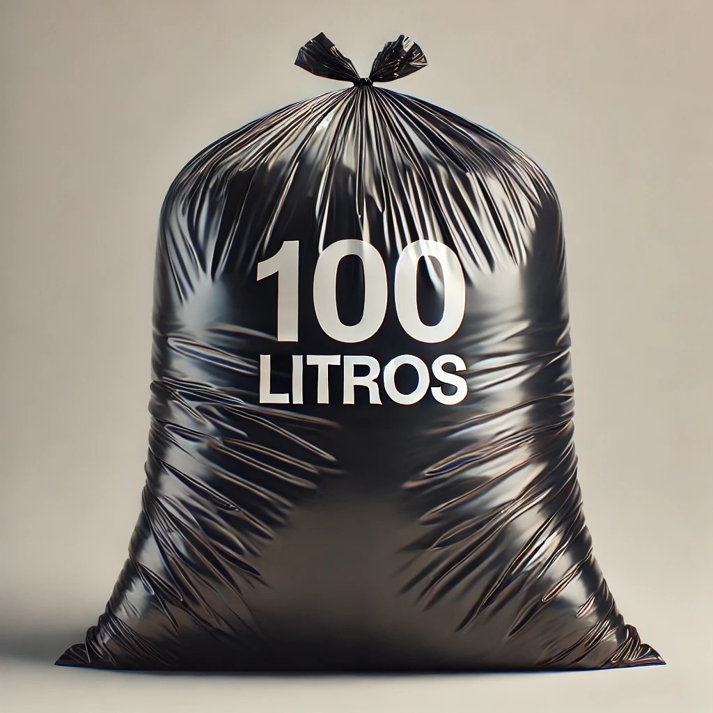 Saco De Lixo 100 Litros Preto Reforçado Resistente Grosso Uso Pesado Embalar