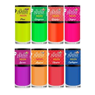 Esmalte Bella Brazil NEON Brilha na Luz Negra - Super Pigmentado 9ml em Oferta na Shopee
