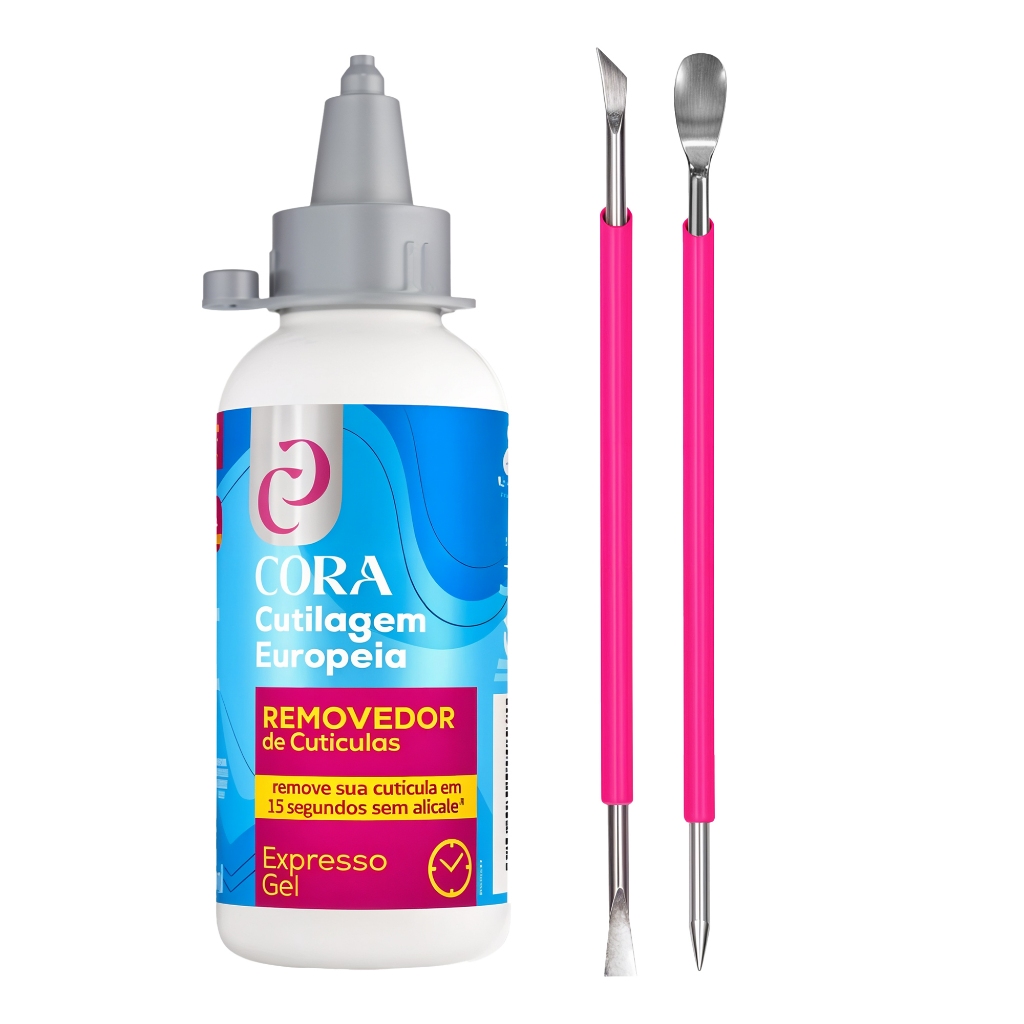 kinQ Expresso Gel 100ml Removedor de Cutículas com Espátula e Palito Bastão Manicure Isis Cutelaria — imagem 2 de 2