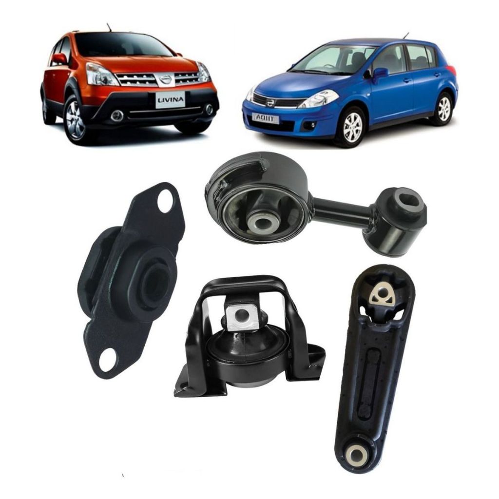 Kit 4 Coxim Motor Cambio Nissan Tiida Livina 1.8 2007 A 2014