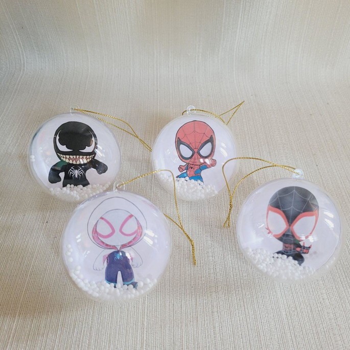 Bolinha de Natal Homem Aranha- AranhaVerso - Bolinha Aranha Verso Bolinha natal Decorada Homem Aranha