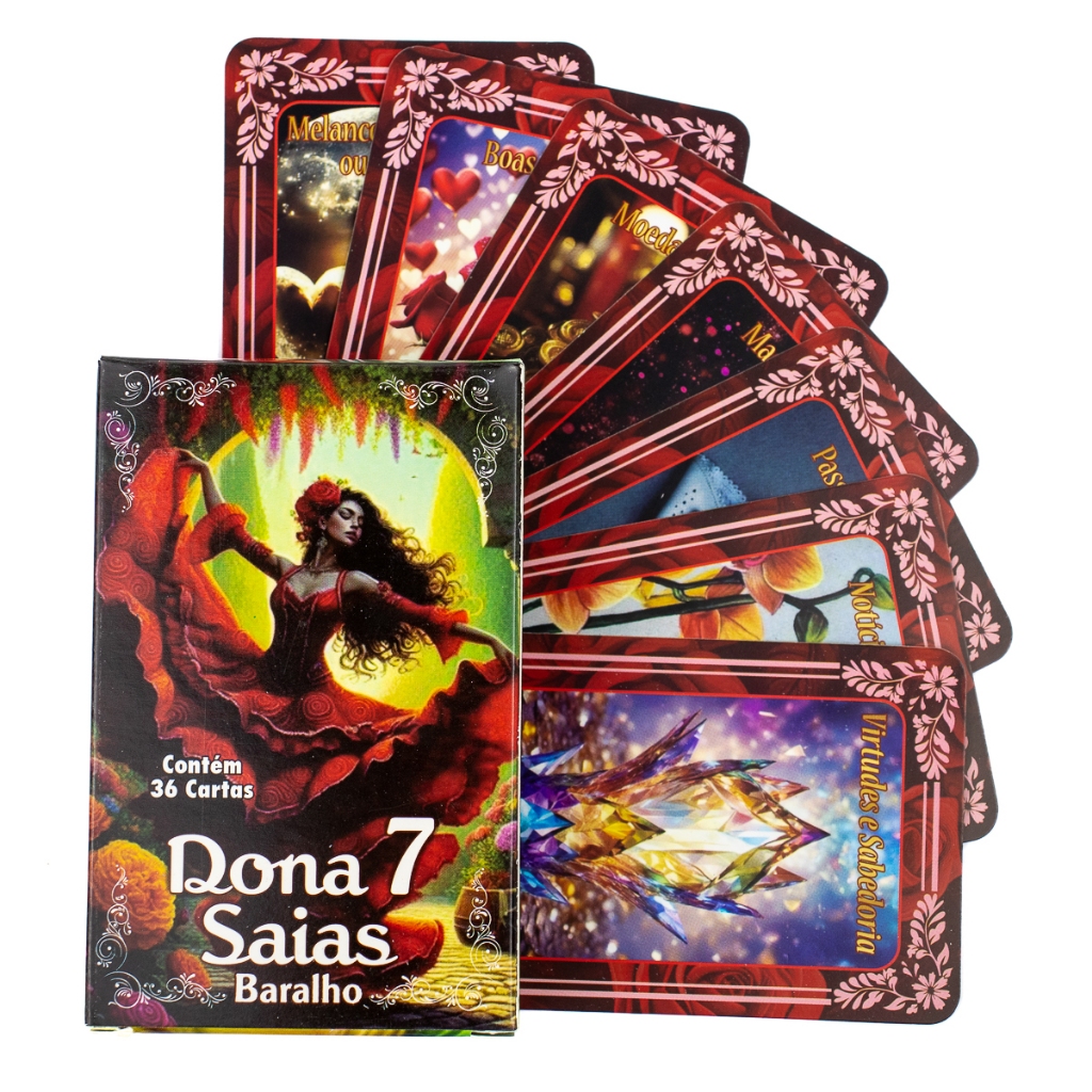 Tarô Baralho Dona 7 Sete Saias 36 Cartas Com Manual