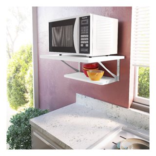Suporte Prateleira Para Micro ondas Kit 2z Braço em Aço 50x40cm em Oferta na Shopee