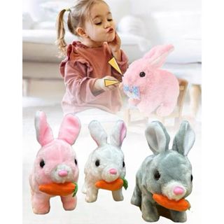 Brinquedo Bichinho De Pelúcia Coelho Coelhinho Elétrico Infantil Para Caminhar e Pular LUZ LED em Oferta na Shopee