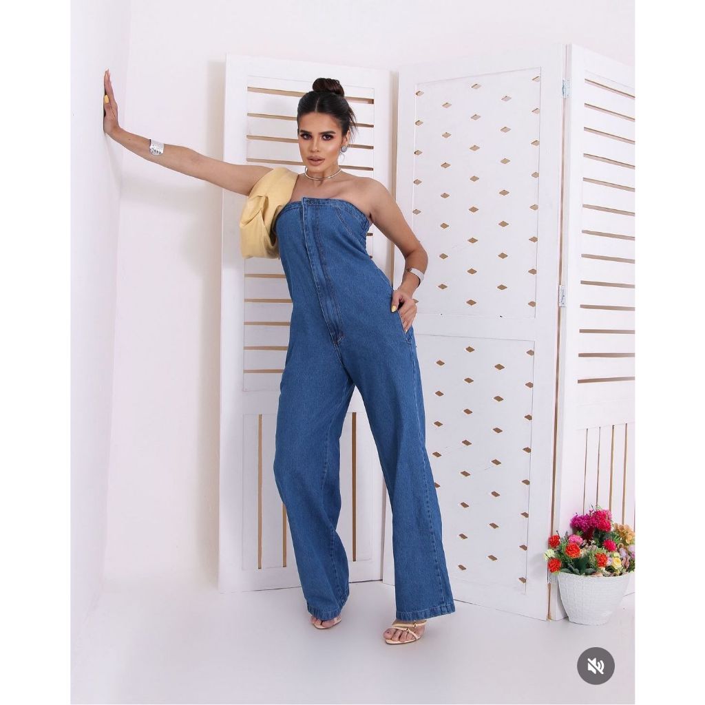 Macacao Jeans Feminina Tomara Que Caia Tendências Da Moda