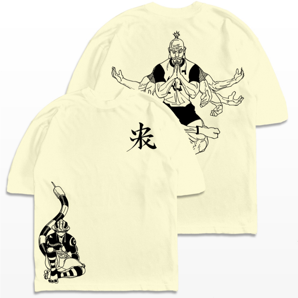 Camiseta Oversized Hunter x Hunter Netero vs Meruem Kimera Anime Mangá Streetwear Camisa Unissex