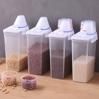 Pote Hermético Com Medidor Organizador De Alimentos Mantimentos Arroz 2L