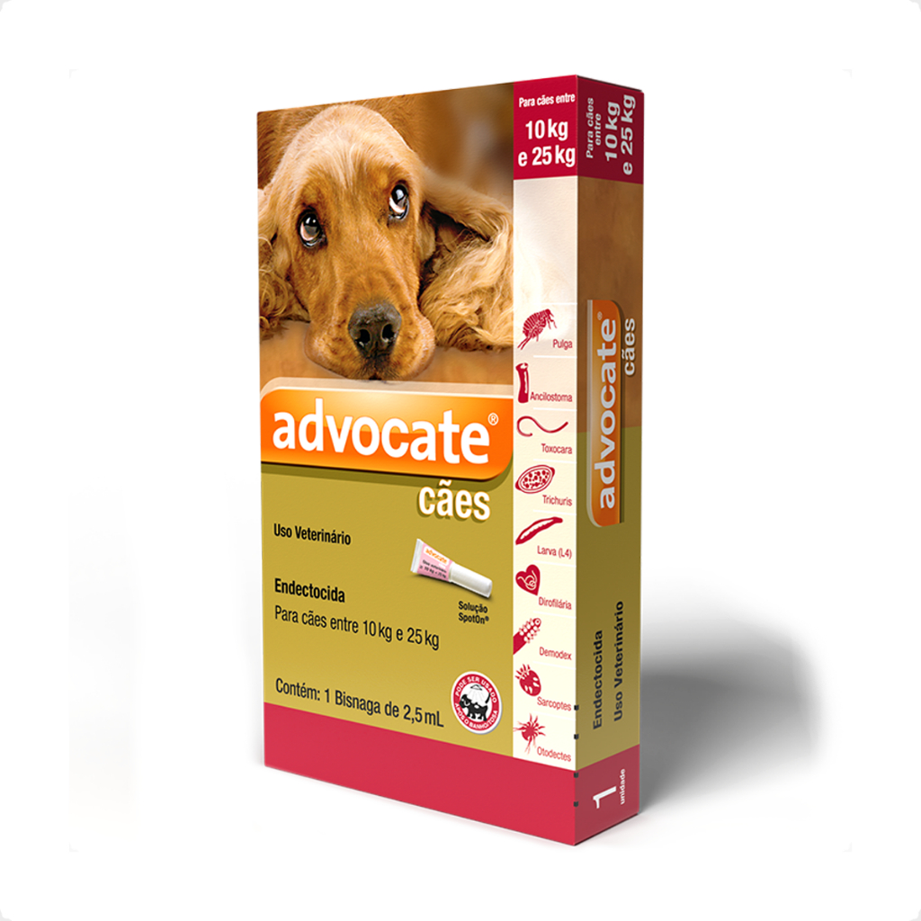Advocate Elanco 2,5 mL para Cães de 10 Kg até 25 Kg - 1 Bisnaga em Oferta na Shopee