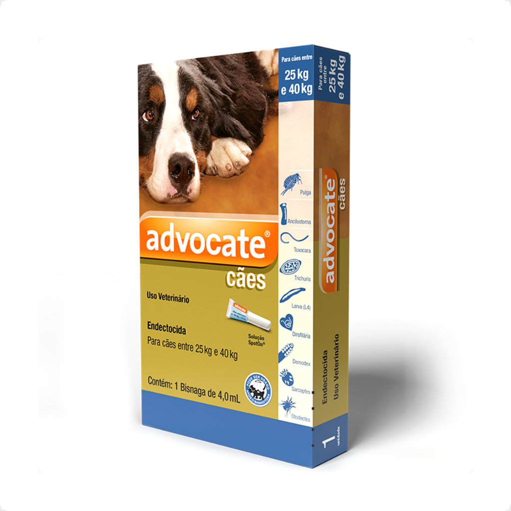 Advocate Dog 4,0mL (25 a 40 Kg) 1 Pipeta - Antipulgas P/ Cães em Oferta na Shopee