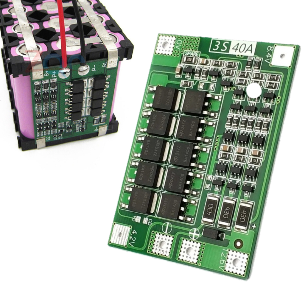 Placa de Proteção BMS 3S 40A 12,6V Carregador De Bateria Lipo Li-ion lítio 18650