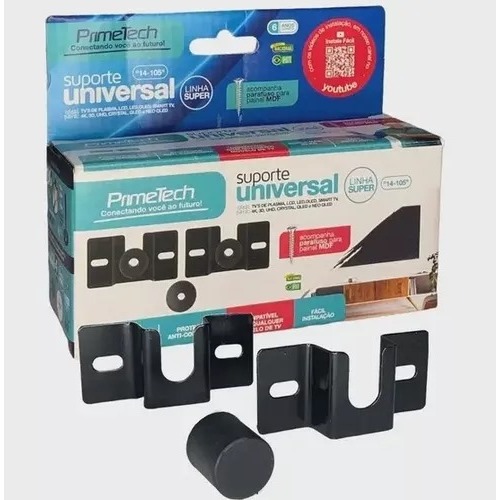 Suporte Universal TV 14 a 105 polegadas Aço Carbono Acompanha Parafuso Painel MDF