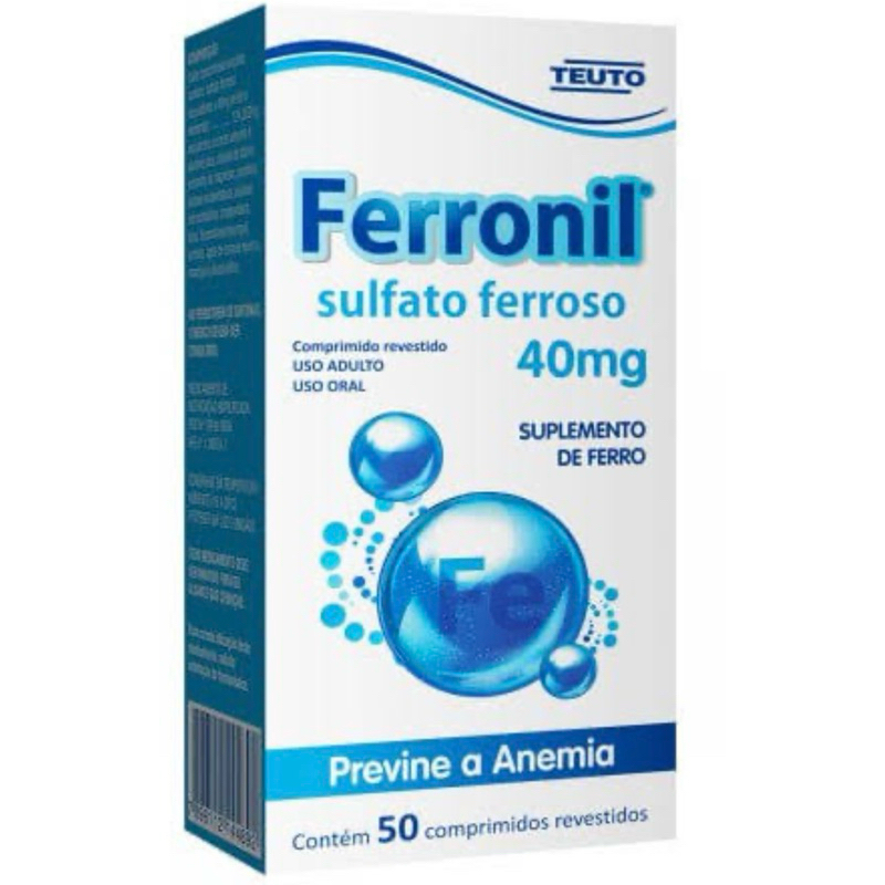 Suplemento de Ferro Elementar 40mg 50 comprimidos
