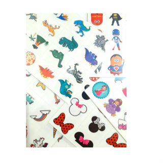 kit com 64 tatuagens infantis temporárias temas variados. em Oferta na Shopee