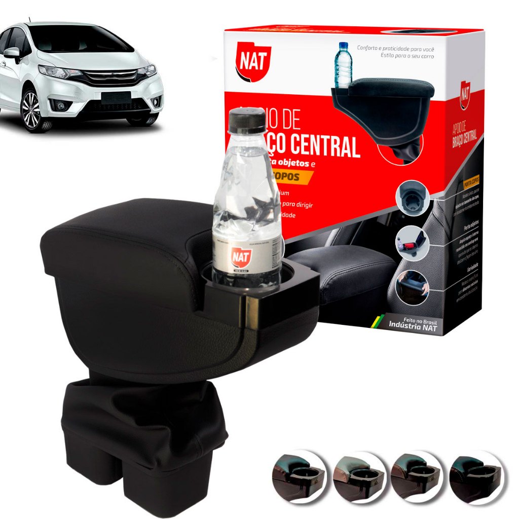 Apoio de Braço New Fit Ano 2009 Até 2014 C/ Porta Copo em Oferta na Shopee