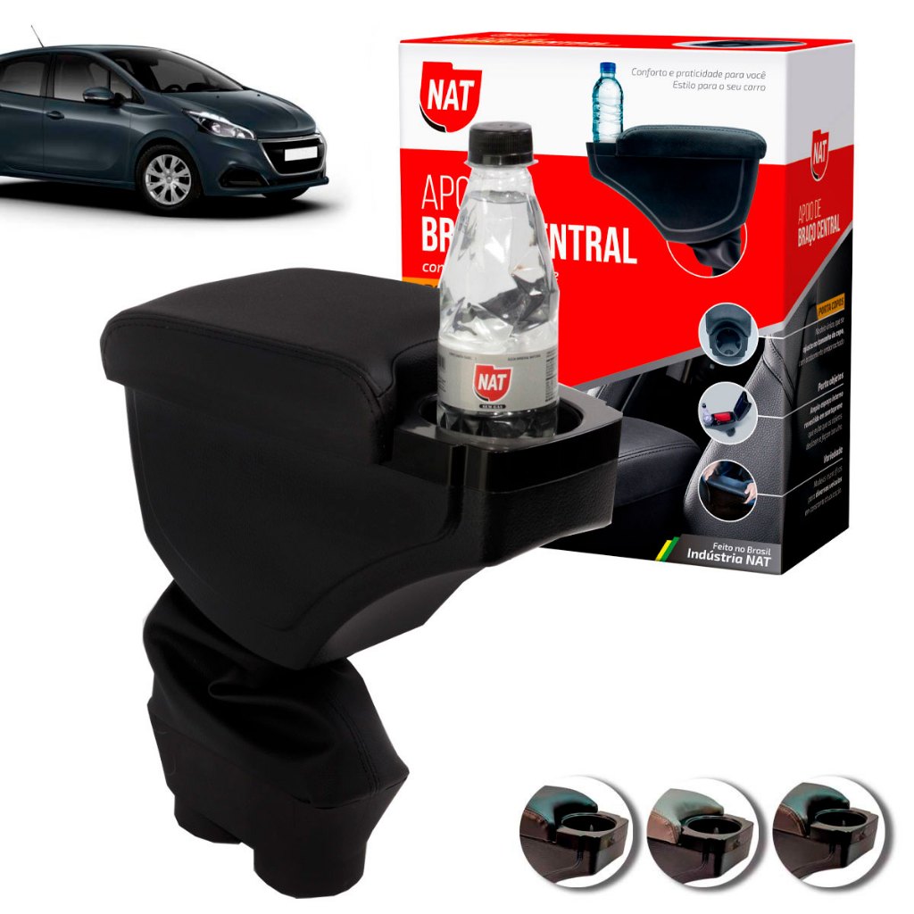 Apoio de Braço 208 Ano 2013 Até 2020 C/ Porta Copo em Oferta na Shopee