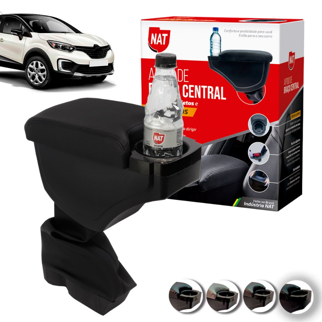 Apoio de Braço Captur 2017 Até 2021 C/ Porta Copo em Oferta na Shopee