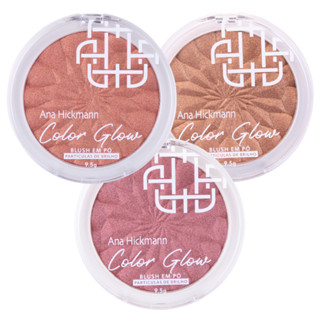 Blush Compacto Color Glow 3 Cores - Julia, Jennifer ou Hale - Ana Hickmann Makeup