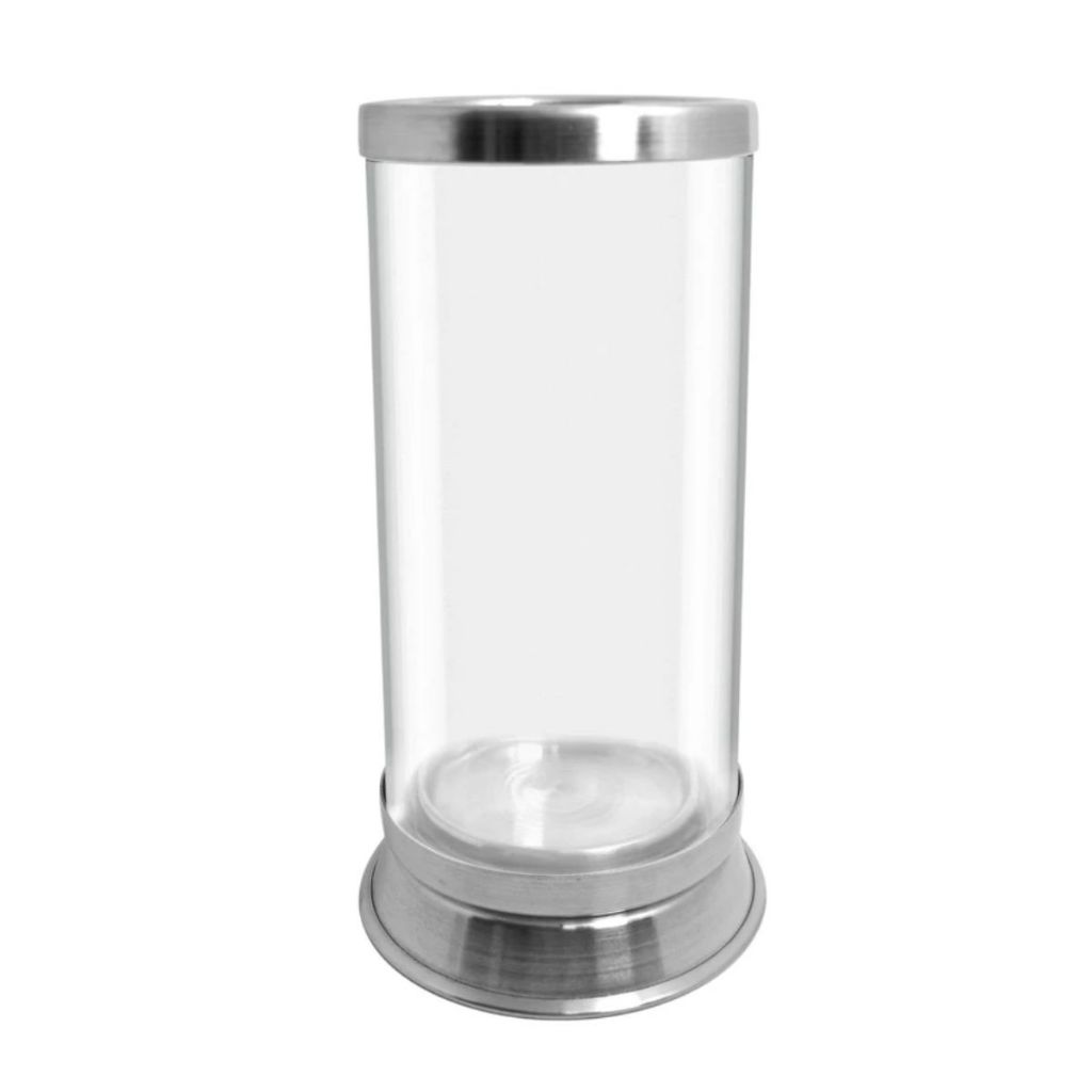 Suporte Para Vela De 7 dias - Protetor de Vela Votiva 7 dias - Castiçal Transparente Vidro c/ Aluminio em Oferta na Shopee