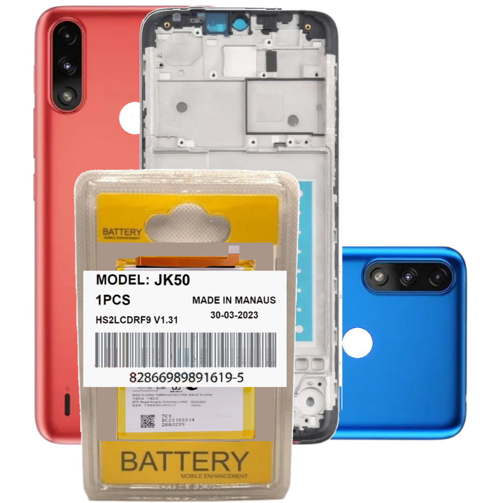 Battria JK50 Premium Compatível Moto E7 Power XT2097 + Carcaça Chassis Aro + Com Tampa!