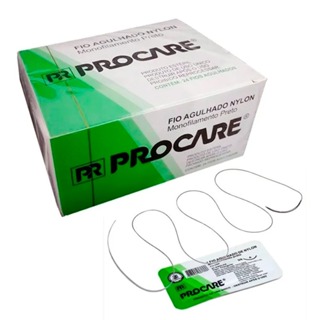 Fio Sutura Preto Agulhado Nylon 3-0 3/8 Ag 20mm- PROCARE Lote 4172481 Val 08-2029 em Oferta na Shopee