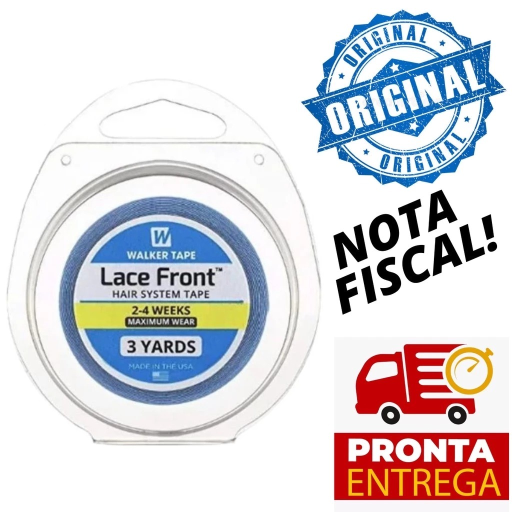 Fita Adesiva Capilar Mega Hair Prótese Lace Front Extra Forte 3 Yards Walker Tape