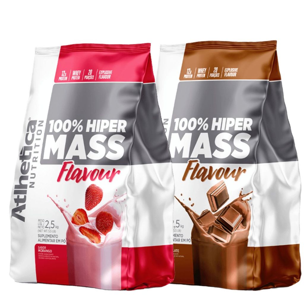 100% Hiper Mass Flavour 2,5kg - ATLHETICA NUTRITION em Oferta na Shopee
