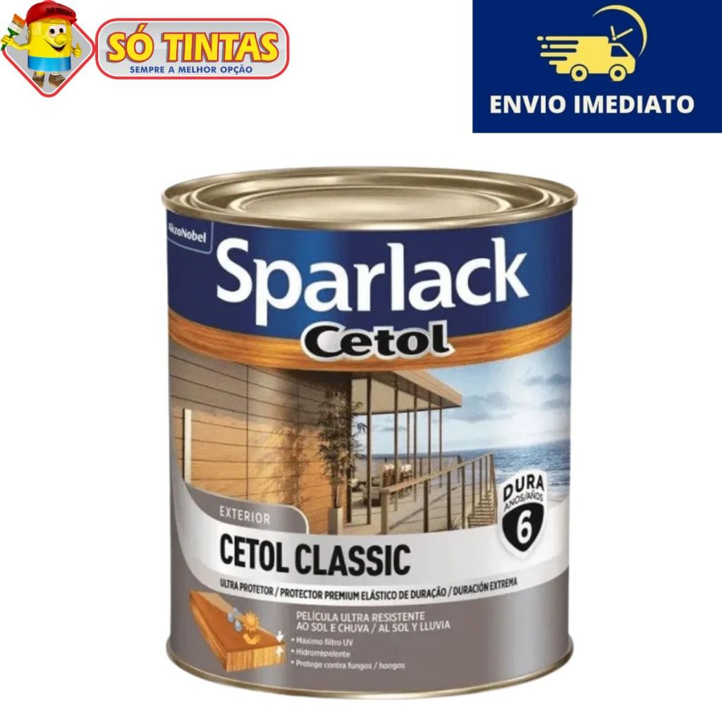 Verniz Cetol Classic 900ml Brilhante Ultra Protetor – Sparlack – Várias Cores