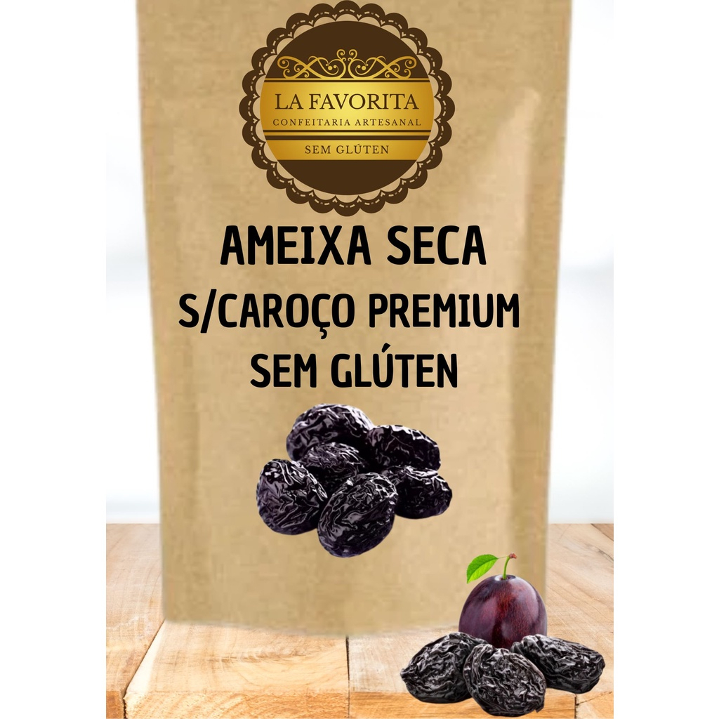 Ameixa Premium Sem Caroço Seca  100G - 250G ou 500G - Sem Glúten