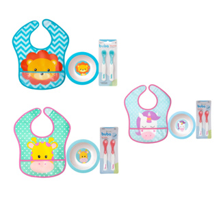 Kit Introdução Alimentar Buba Prato Bowl Bebê Babador Impermeável 2 colheres termossensíveis - Kit  Refeição Buba em Oferta na Shopee
