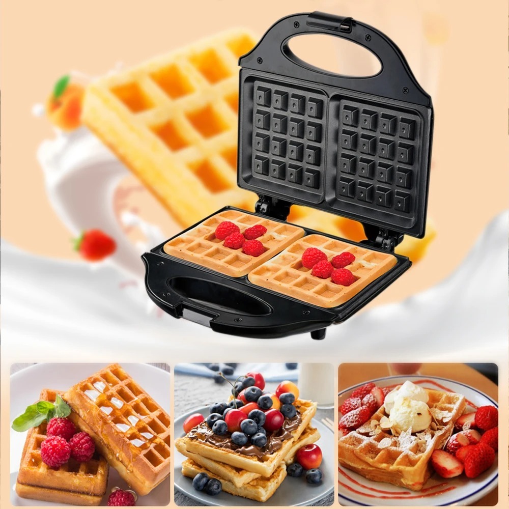 Maquina De Waffles Panquecas Automático Elétricos Panela Elétrica De Waffle 110v 750w em Oferta na Shopee