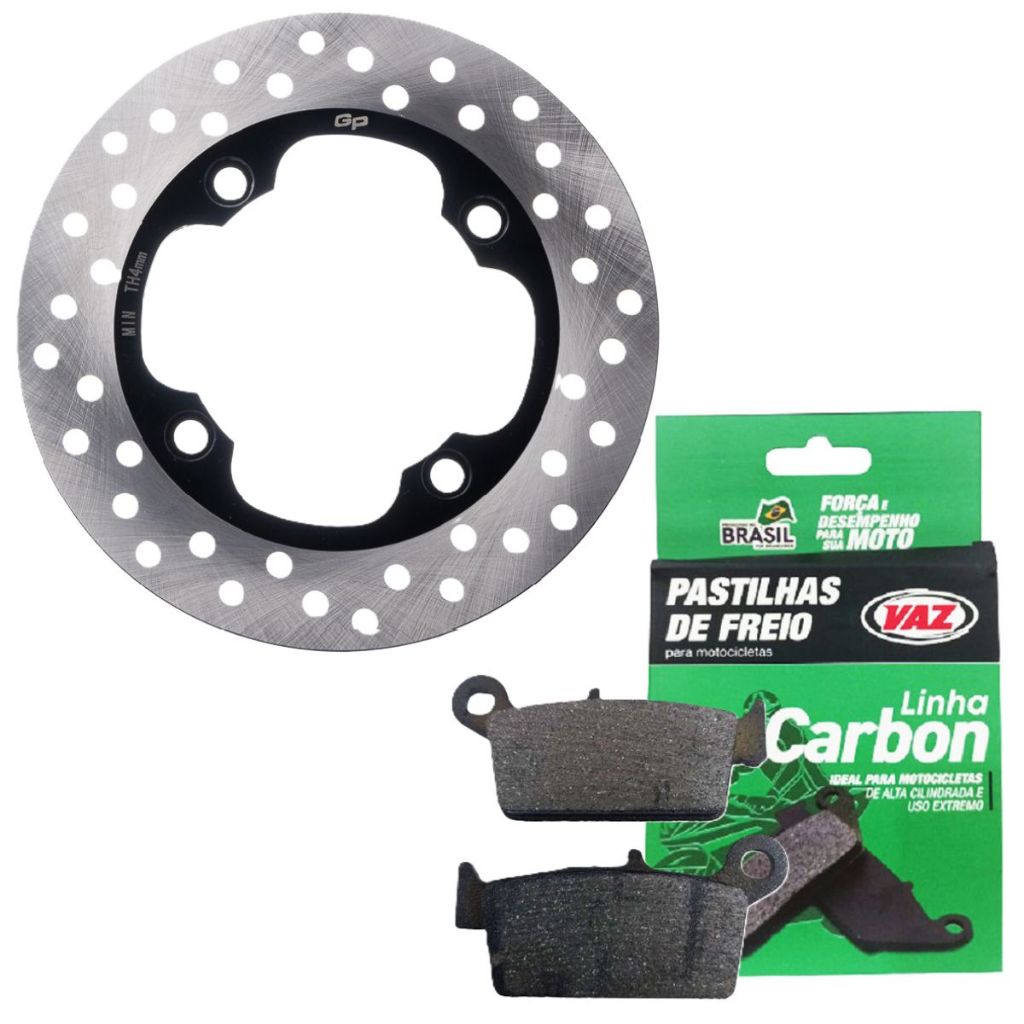 Disco de Freio Traseiro Xre 300 Sem Abs 2009 A 2018 + Pastilhas Vaz em Oferta na Shopee