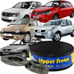 Par Disco Freio Solido Clio Logan Megane Sandero 1995 À 2016