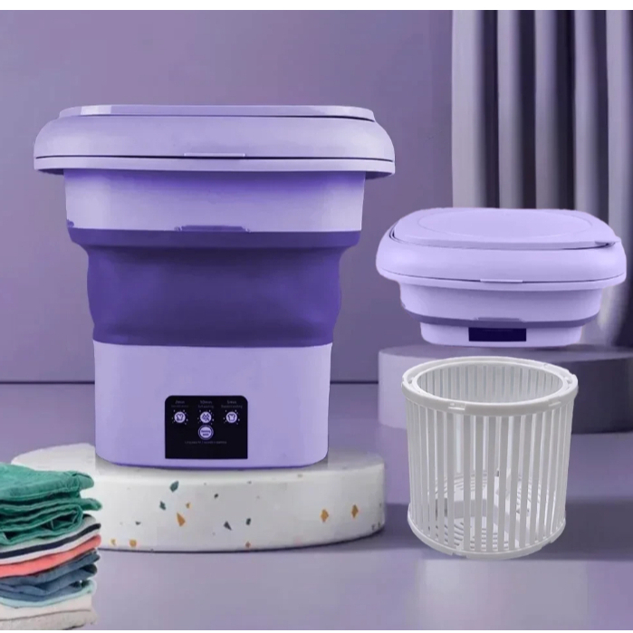 Mini máquina de lavar roupa dobrável portátil máquina de lavar automática roupa interior de viagem moderna QUE BOM