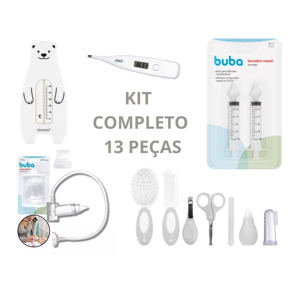 Kit 13 Peças Bebe Higiene Completo Para Enxoval