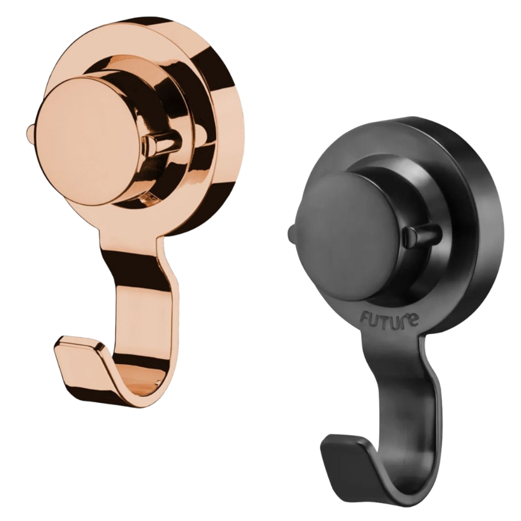 Suporte Gancho Multiuso De Parede Com Ventosa Cor Rose Gold - Home & Living