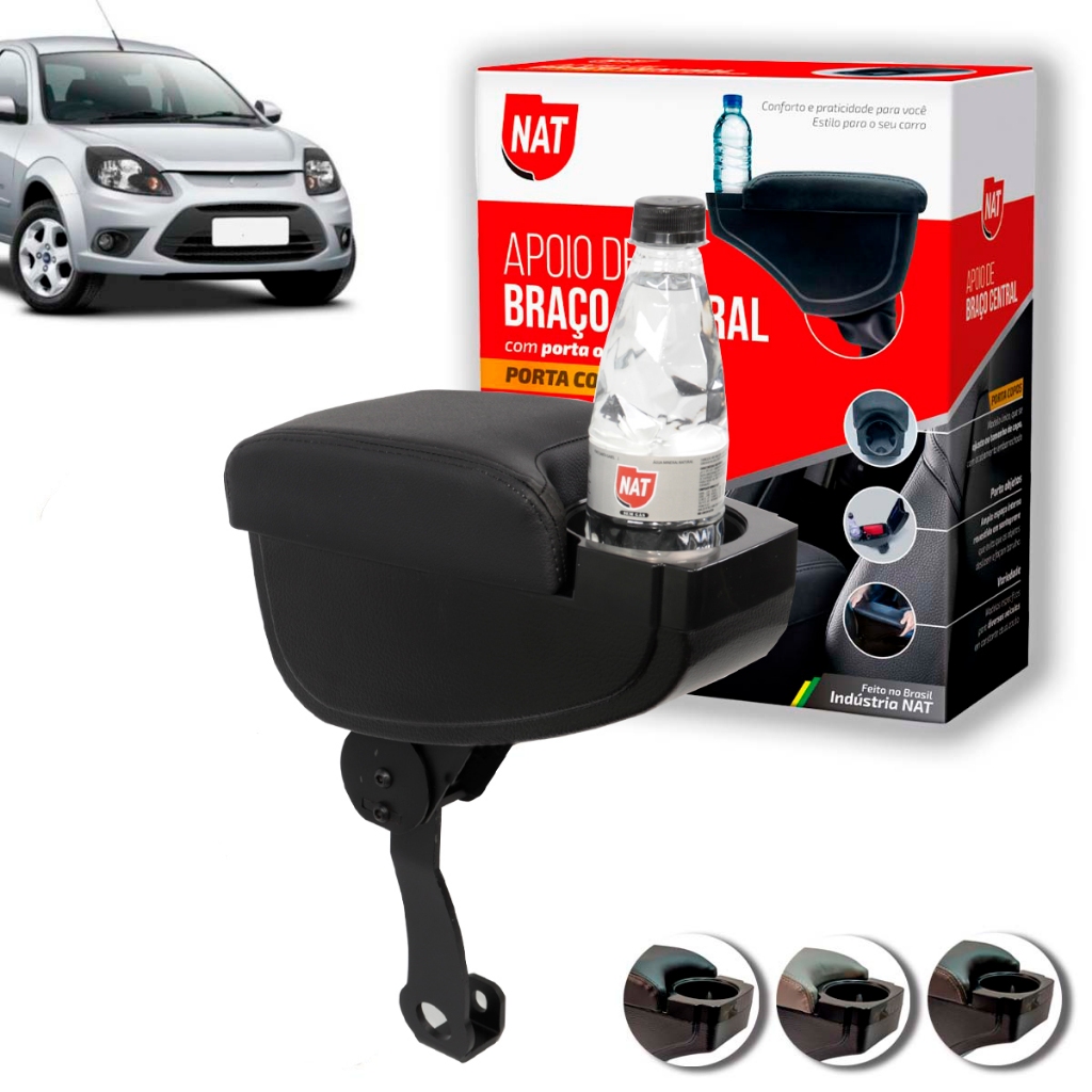 Apoio de Braço Ka Ano 2008 Até 2013 C/ Porta Copo em Oferta na Shopee