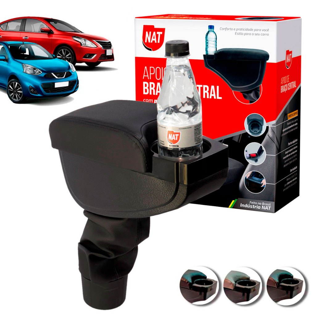 Apoio de Braço March E Versa Ano 2012 Até 2020 C/ Porta Copo em Oferta na Shopee