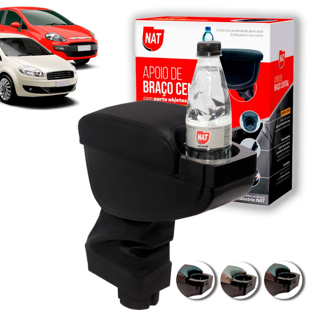 Apoio de Braço Punto E Linea Ano 2007 Até 2017 C/ Porta Copo em Oferta na Shopee
