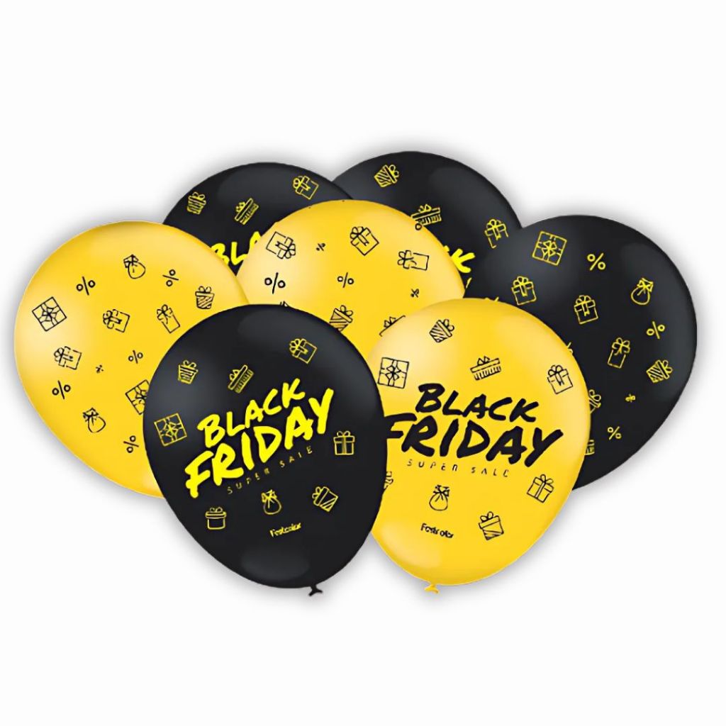 Detalhes do 25 BALÃO DO BLACK FRIDAY  n°9 FESTCOLOR