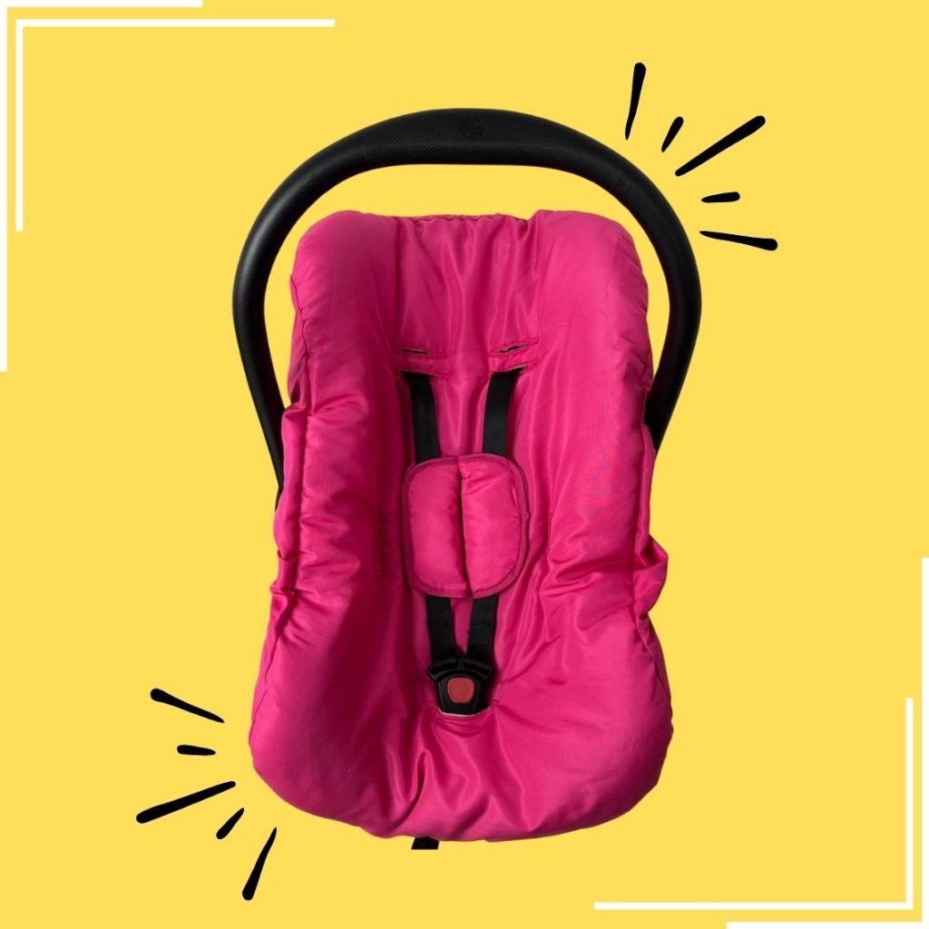 Kit 3 peças de bebê Pink conforto capa + protetores cinto Galzerano Cosco Burigotto Universal