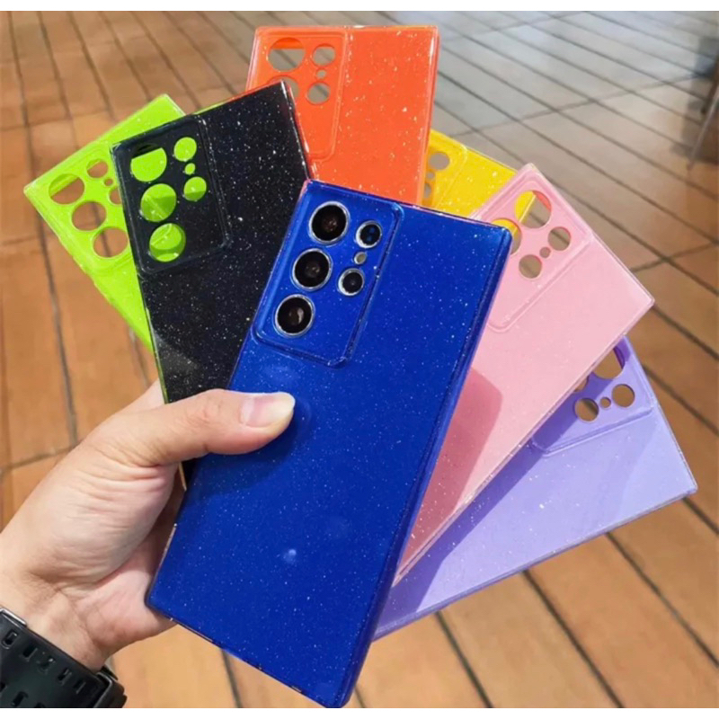 Capa Capinha com Glitter Anti impacto Color Glitter para Samsung S20FE /S23 /S23ULTRA /S24 /A25 /S24ULTRA /M54 /A34 RESI