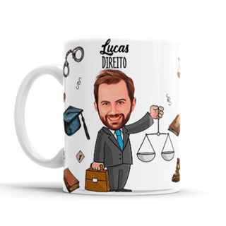 Caneca Avatar Caricatura Personalizada De Profissão - Direito Advogado - 325ml em Oferta na Shopee