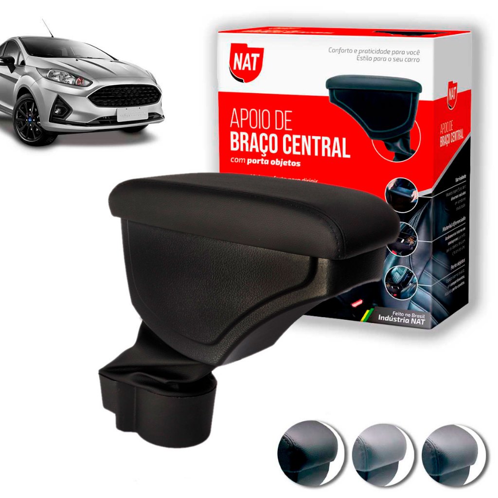 Apoio de Braço Fiesta Mexicano Ano 2011 Até 2013 C/ Porta Objeto em Oferta na Shopee